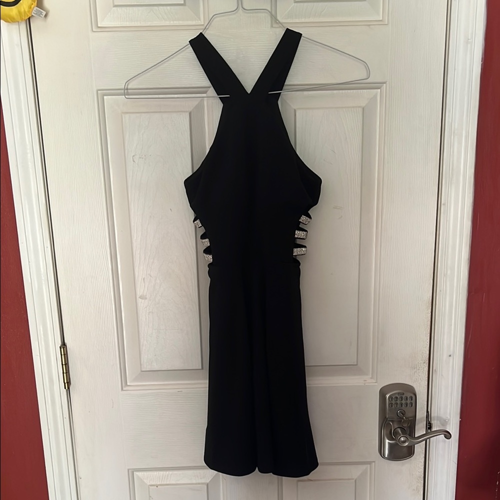 Speechless Black Backless Halter Bodycon Dress